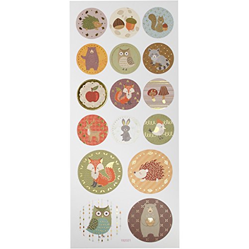 Aufkleber Waldtiere, Bogen 10 x 23 cm, ca. 16 Stück, Waldtiere, 1 Bogen von Creativ