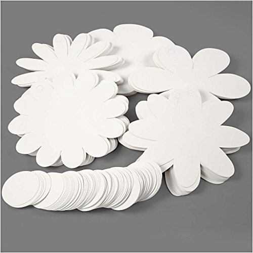 Blumen, D: 20 cm, weiß, 100 Stück von Creativ