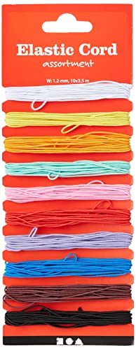 Creativ 100263 Gummiband Sortiment, 1.2mm x 3.5m, 10 Stück Creativ 100263 Gummiband Sortiment, 1.2mm x 3.5m, 10 Stück von Creativ