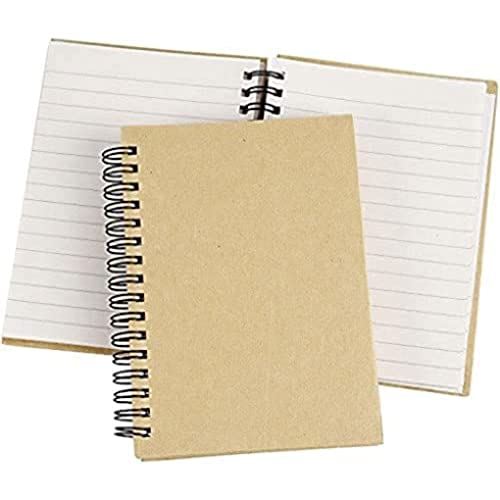 Creativ 100263 Notizbuch, Spiralbindung, Pappmaché, 10,5 x 15 cm, Beige von Creativ