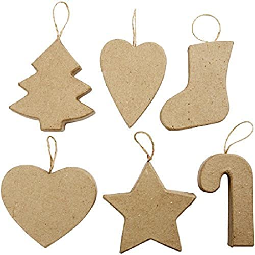 Creativ 100263 Weihnachtsschmuck, braun, 7/8 cm von Creativ