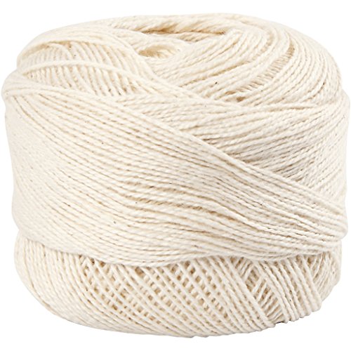 Creativ 100263 merzerisiertes Baumwollgarn, Creme, 20 g von Creativ