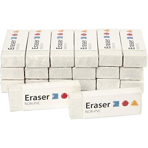 Creativ 14132 Radiergummi, Größe 62x22x10mm, 20 Stück Creativ 14132 Radiergummi, Größe 62x22x10mm, 20 Stück von Creativ