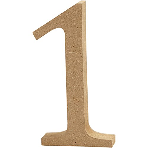 Creativ "2,5 cm MDF Nummer, braun, 13 x 2 cm von Creativ