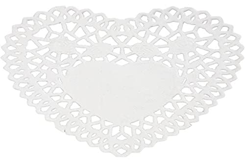 Creativ 20964 Deckchen, D: 10 cm, Herz, 30 Stück, weiß Creativ 20964 Deckchen, D: 10 cm, Herz, 30 Stück, weiß von Creativ