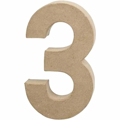 Creativ 26631 Pappmaché Nummer 3, 20 cm, Beige Creativ 26631 Pappmaché Nummer 3, 20 cm, Beige von Creativ