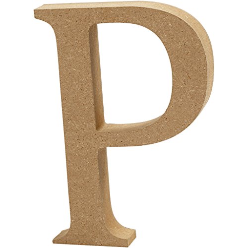 Creativ Buchstabe P, aus MDF, Braun, 13 x 2 cm von Creativ