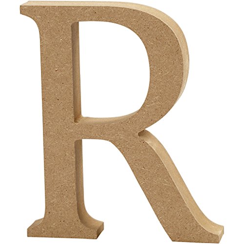Creativ Deko-Buchstabe „R“ aus MDF, 13 x 2 cm, Braun von Creativ