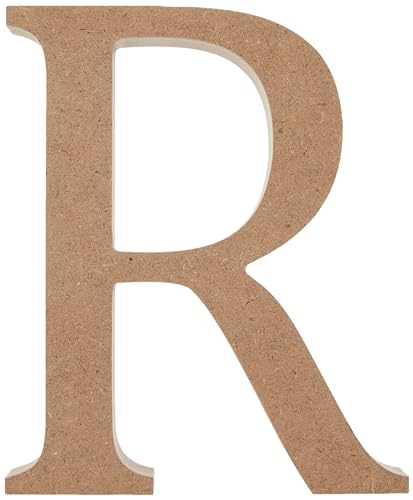 Creativ Deko-Buchstabe „R“ aus MDF, 13 x 2 cm, Braun von Creativ