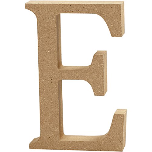 Creativ Deko-Buchstabe E aus MDF, 13 x 2 cm, Braun von Creativ