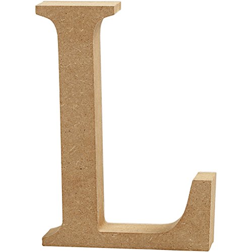 Creativ Deko-Buchstabe "L" aus MDF, 13 x 2 cm, Braun von Creativ