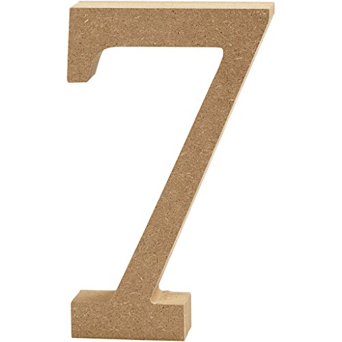 Creativ Deko-Nummer "7", MDF, 13 x2 cm, Braun von Creativ