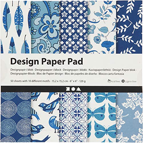 Creativ Gemusterter Karton und Papier, Blau, Einheitsgröße Creativ Gemusterter Karton und Papier, Blau, Einheitsgröße von Creativ