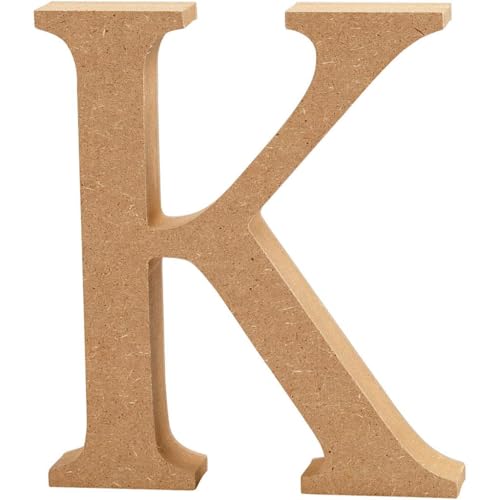 Creativ "K" MDF Buchstabe, braun, 13 x 2 cm von Creativ