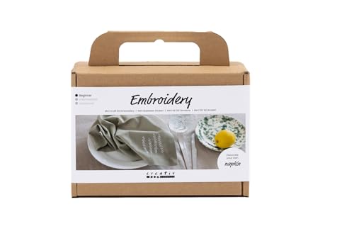 Creativ Mini Bastelset Stickerei, staubgrün, Serviette, 1 Packung, Green Creativ Mini Bastelset Stickerei, staubgrün, Serviette, 1 Packung, Green von Creativ