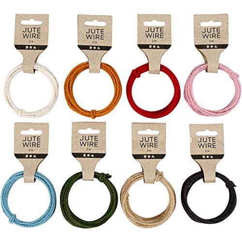 Creative 503490 Jute-Draht, verschiedene Farben, 2-4 mm Dicke, 3 m Länge, 8 Stück Creative 503490 Jute-Draht, verschiedene Farben, 2-4 mm Dicke, 3 m Länge, 8 Stück von Creativ