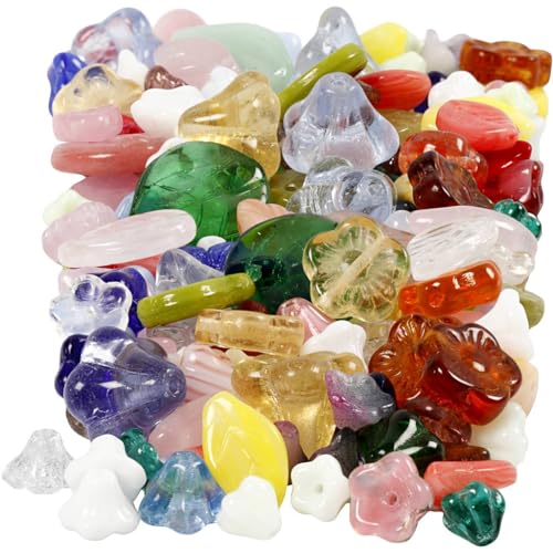 Creative 68426 Glasperlen, Lochgröße 0,5-1,5 mm, verschiedene Farben, Blätter, Blumen, Größe 6-17 mm, 350 g Creative 68426 Glasperlen, Lochgröße 0,5-1,5 mm, verschiedene Farben, Blätter, Blumen, Größe 6-17 mm, 350 g von Creativ