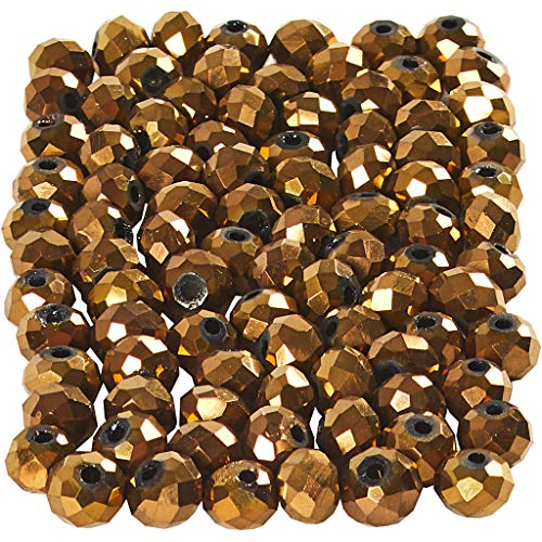 Facettenperlen, Größe 3x4 mm, metallic bronze, 100Stck. Facettenperlen, Größe 3x4 mm, metallic bronze, 100Stck. von Creativ