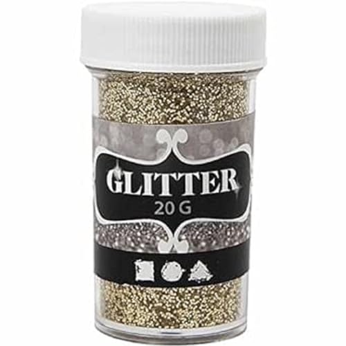 Glitzer, D: 35mm, H: 60mm, gold, 20g von Creativ