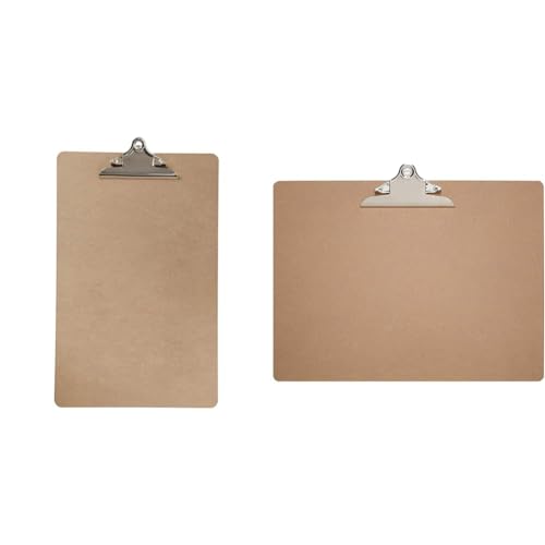 Klemmbrett, 265890 A3, 32 x 47 cm, Stärke 3mm, MDF, 1 Stück & MAUL Klemmbrett A3 MAULclassic | Schreibbrett aus Holz im DIN A3 Querformat von Creativ
