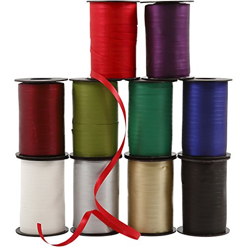 Kräuselband - Sortiment - Breite: 10 mm, verschiedene Farben, matt, 10x250 m von Creativ