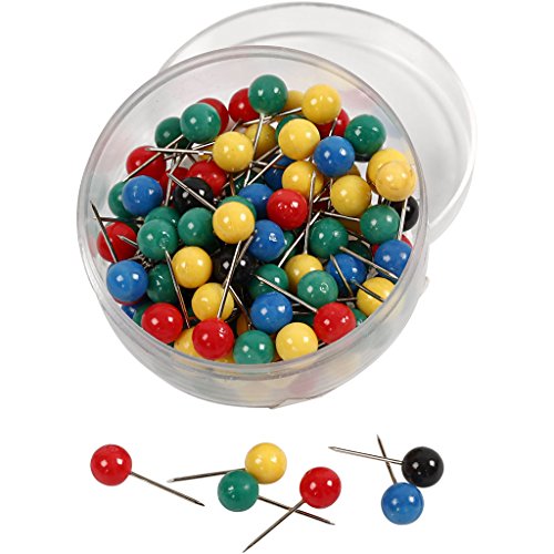 Landkarten Pins L:17mm D:6mm farbig sortiert 100asstd Landkarten Pins L:17mm D:6mm farbig sortiert 100asstd von Creativ