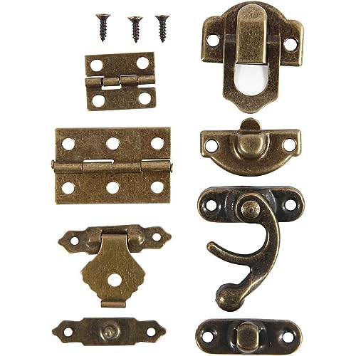 Mini-Beschläge, 58000 Größe 30 mm, antikgold, 45 sort. , Mini-Beschläge, 58000 Größe 30 mm, antikgold, 45 sort. , von Creativ