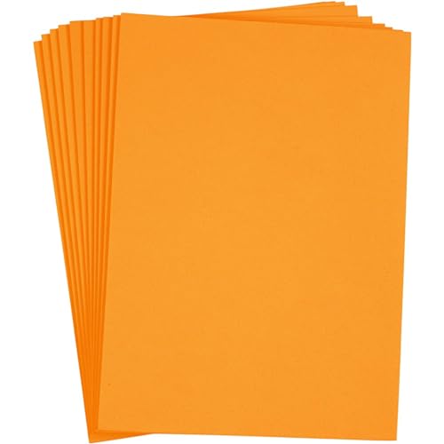 EVA-Schaumstoffplatten, Größe A4, 21 x 30 cm, Stärke von 2 mm, orange, 10 Platten von Creativ