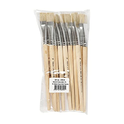 Naturlinie Pinsel, Größe 14, B: 14 mm, kurzer Griff, 12 Stück Naturlinie Pinsel, Größe 14, B: 14 mm, kurzer Griff, 12 Stück von Creativ