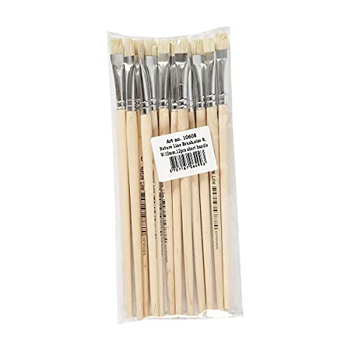 Naturlinie Pinsel, Größe 8, B: 10 mm, kurzer Griff, 12 Stück Naturlinie Pinsel, Größe 8, B: 10 mm, kurzer Griff, 12 Stück von Creativ