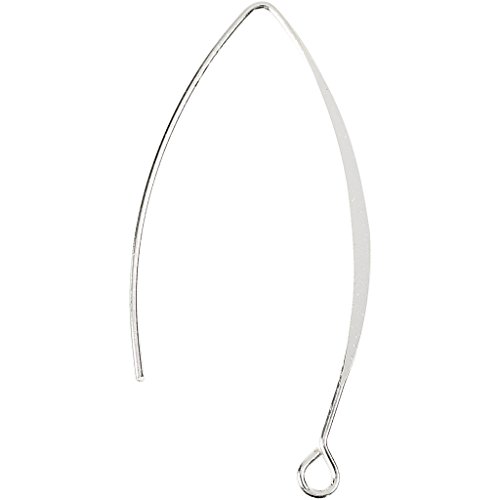 Ohrhaken, H: 42 mm, versilbert, VS, 4Stck. Ohrhaken, H: 42 mm, versilbert, VS, 4Stck. von Creativ
