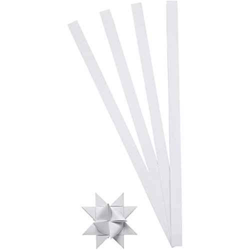 Papiersternstreifen B: 10 mm, T: 4,5 cm, weiß, 100 Stück Papiersternstreifen B: 10 mm, T: 4,5 cm, weiß, 100 Stück von Creativ