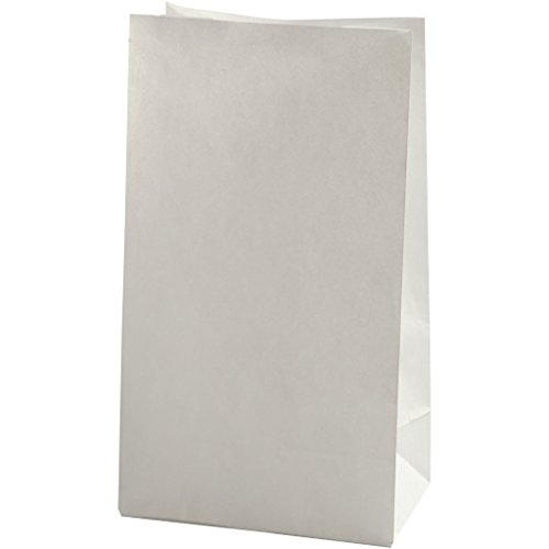 Papiertüten, Größe 15x9x27 cm, 46 cm, weiß, 100Stck. Papiertüten, Größe 15x9x27 cm, 46 cm, weiß, 100Stck. von Creativ
