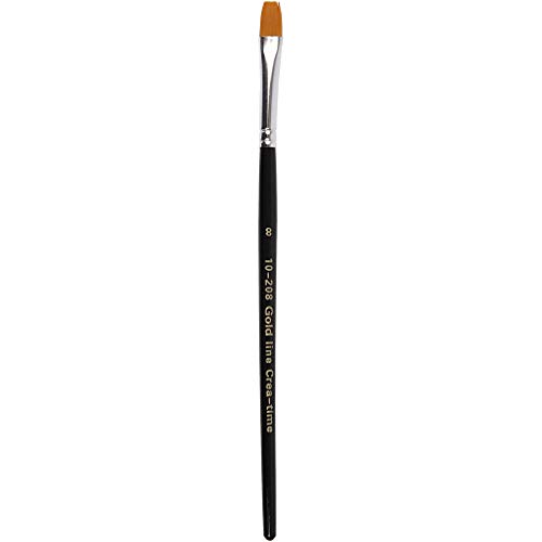 Pinsel Gold Line Größe 8, B: 9 mm, flach, 12 Stück Pinsel Gold Line Größe 8, B: 9 mm, flach, 12 Stück von Creativ