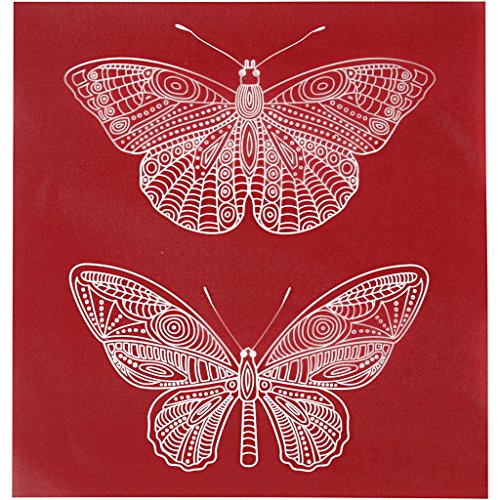 Schablone/Schablone, selbstklebend, Blatt 20 x 22 cm, Schmetterling, 1 Blatt Schablone/Schablone, selbstklebend, Blatt 20 x 22 cm, Schmetterling, 1 Blatt von Creativ