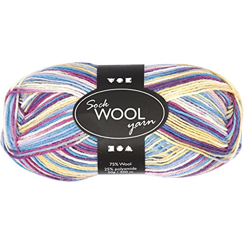 Sockenwolle, L: 200 m, creme/lila harmony, 50 g Sockenwolle, L: 200 m, creme/lila harmony, 50 g von Creativ