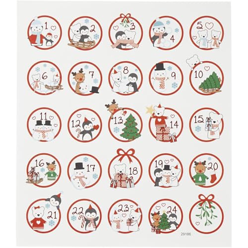 Sticker, Weihnachtsmotive, 15x16,5 cm, 1 Bl. Adventskalender Zahlen Spaß Am Nordpol 1-24 291861 Sticker, Weihnachtsmotive, 15x16,5 cm, 1 Bl. Adventskalender Zahlen Spaß Am Nordpol 1-24 291861 von Creativ