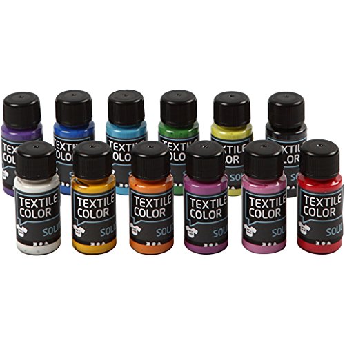 Textile Solid, verschiedene Farben, blickdicht, 12 x 50 ml Textile Solid, verschiedene Farben, blickdicht, 12 x 50 ml von Creativ