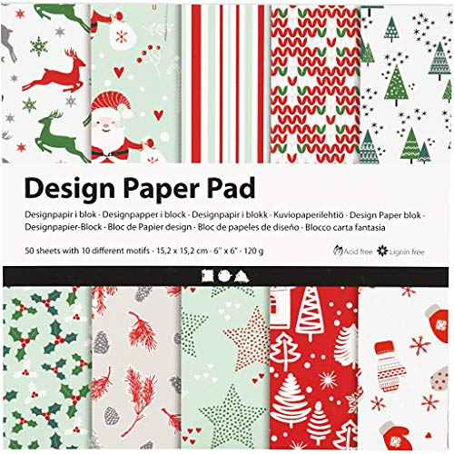 50 Blatt bedrucktes Weihnachtspapier mit 10 festlichen Motiven für die Herstellung von Weihnachtskarten 50 Blatt bedrucktes Weihnachtspapier mit 10 festlichen Motiven für die Herstellung von Weihnachtskarten von Creativ