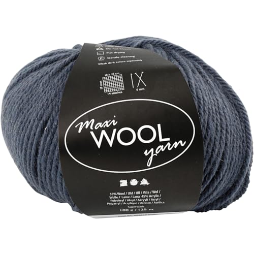 Wolle,Blau,L:125m,100g/1Knäuel von Creativ