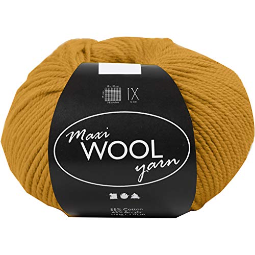 Wolle,Dunkelgelb,L:125m,100g/1Knäuel Wolle,Dunkelgelb,L:125m,100g/1Knäuel von Creativ