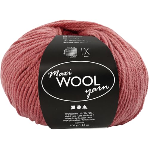 Wolle,Dunkelrosa,L:125m,100g/1Knäuel von Creativ