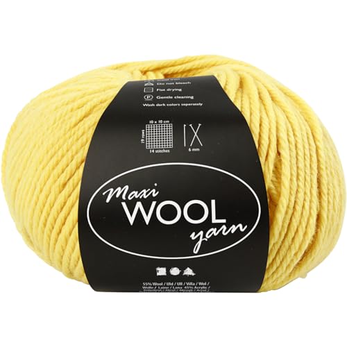 Wolle,Gelb,L:125m,100g/1Knäuel von Creativ