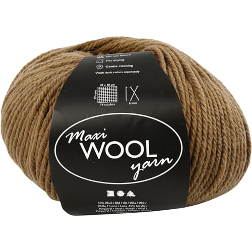 Wolle,Hellbraun,L:125m,100g/1Knäuel von Creativ