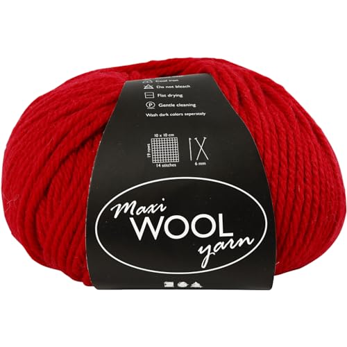 Wolle,Rot,L:125m,100g/1Knäuel von Creativ