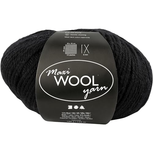 Wolle,Schwarz,L:125m,100g/1Knäuel Wolle,Schwarz,L:125m,100g/1Knäuel von Creativ