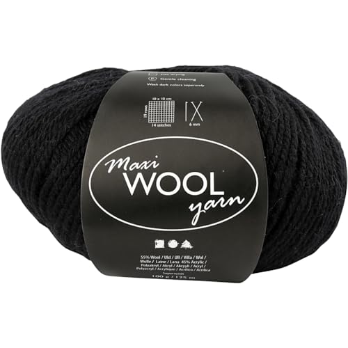 Wolle,Schwarz,L:125m,100g/1Knäuel von Creativ