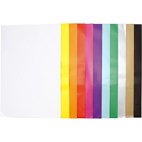 glasiertes Papier, Blatt 32x48cm, 80cm, verschiedene Farben, 11x25 Blatt von Creativ