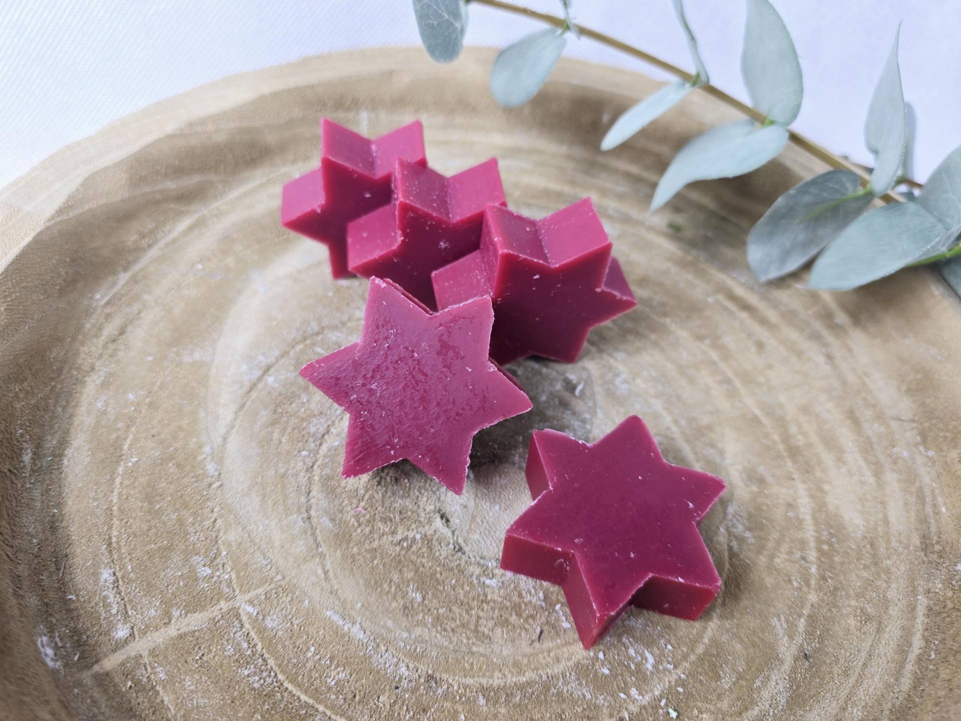 5 Stück - Sterne Seifensterne Winterzauber Bordeaux Kundenpräsent Adventskalenderfüllung Schafmilchseife 5 Stück - Sterne Seifensterne Winterzauber Bordeaux Kundenpräsent Adventskalenderfüllung Schafmilchseife von CreativAnita