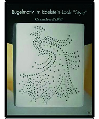 Bügelmotiv "Style" im Edelstein-Look - Strass Pfau von Creativstar